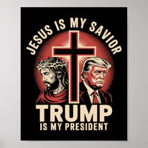 Jesus ist mein Retter, Trump mein Präsident Biblis Poster