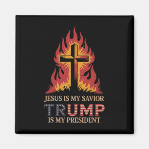 Jesus ist mein Retter Trump mein Präsident biblisc Magnet
