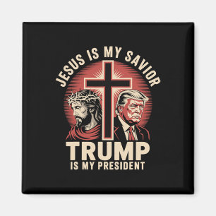 Jesus ist mein Retter Trump mein Präsident Biblisc Magnet