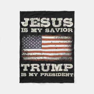 Jesus ist mein Retter Trump mein Präsident Christl Fleecedecke