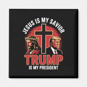 Jesus ist mein Retter Trump mein Präsident Christl Magnet