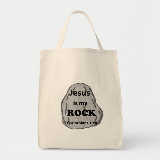 Jesus ist mein Rock Tragetasche (Vorne)
