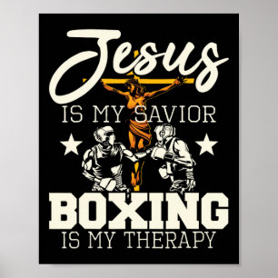 Jesus ist mein Savior Boxen ist meine Therapie - G Poster