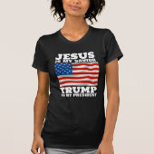JESUS IST MEIN SAVIOR TRUMP MEIN PRÄSIDENT CHRISTL T-Shirt (Vorderseite)