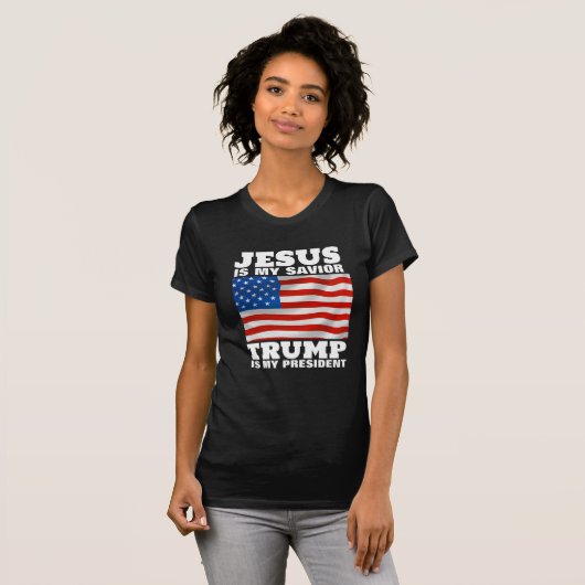 JESUS IST MEIN SAVIOR TRUMP MEIN PRÄSIDENT CHRISTL T-Shirt (Vorne ganz)