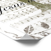 Jesus ist mein Schmetterlingposter Poster (Ecke)