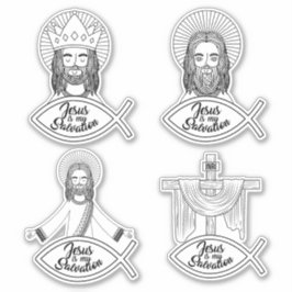 Jesus ist mein Set zum Heilen Aufkleber