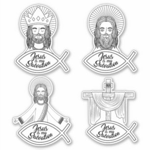 Jesus ist mein Set zum Heilen Aufkleber
