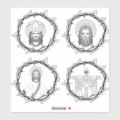 Jesus ist mein Set zum Heilen Aufkleber (Blatt)