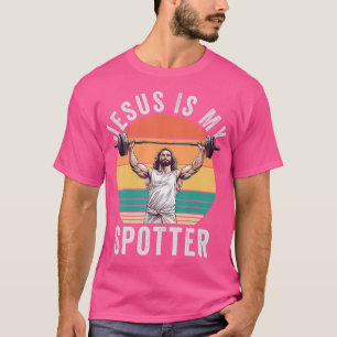 Jesus ist mein Spotter Funny Christliches Weishebe T-Shirt