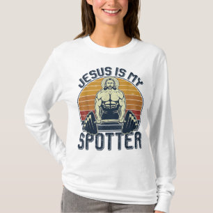 Jesus ist mein Spotter Funny Christliches Weishebe T-Shirt