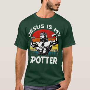 Jesus ist mein Spotter Funny Workout Religious Chr T-Shirt