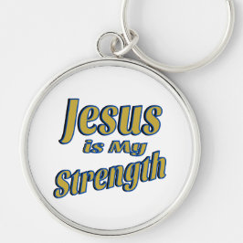 Jesus ist mein Stärke Gold Schlüsselanhänger