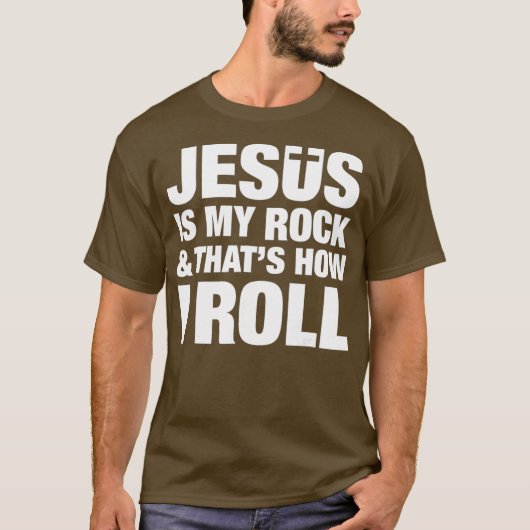 Jesus ist mein Stein und so mache ich Christlich T-Shirt (Vorderseite)