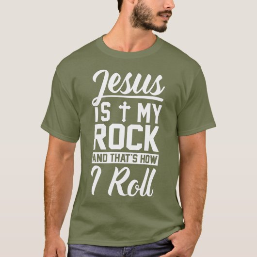 Jesus ist mein Stein und so mache ich Christlich T-Shirt (Vorderseite)