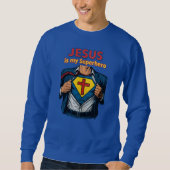 JESUS ist mein Superheld - Christlich Sweatshirt (Vorderseite)