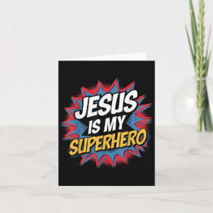 Jesus ist mein Superheld, Christlicher Kid Boy Got Karte