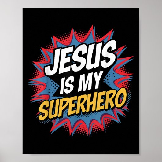 Jesus ist mein Superheld, Christlicher Kid Boy Got Poster (Vorne)