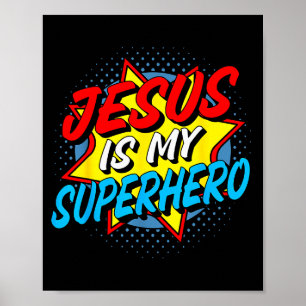 Jesus ist mein Superheld Poster
