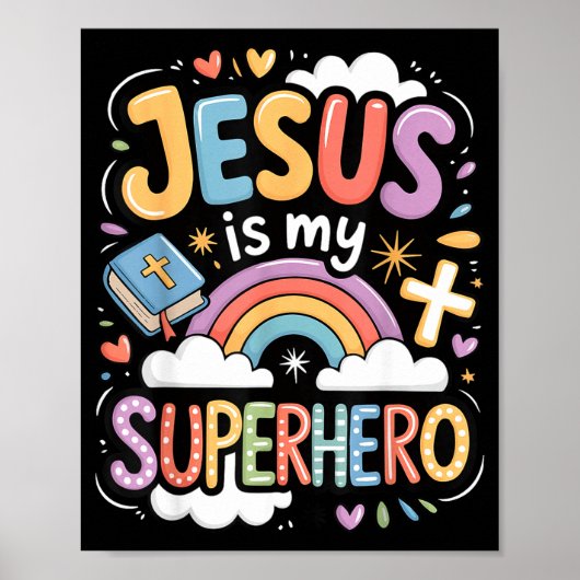 Jesus ist mein Superheld Poster (Vorne)