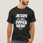 Jesus ist mein Superheld T-Shirt (Vorderseite)
