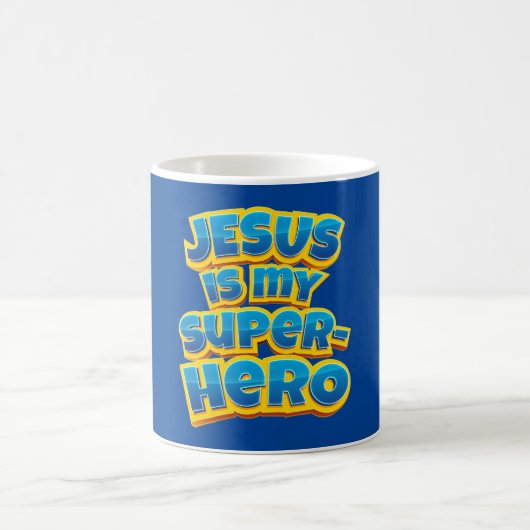 Jesus ist mein Superhelden und Christlicher Glaube Kaffeetasse (Mittel)