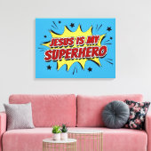 Jesus ist mein Superhelden und Christlicher Glaube Leinwanddruck (Insitu (Wohnzimmer))