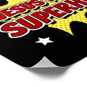 Jesus ist mein Superhelden und Christlicher Glaube Poster (Ecke)