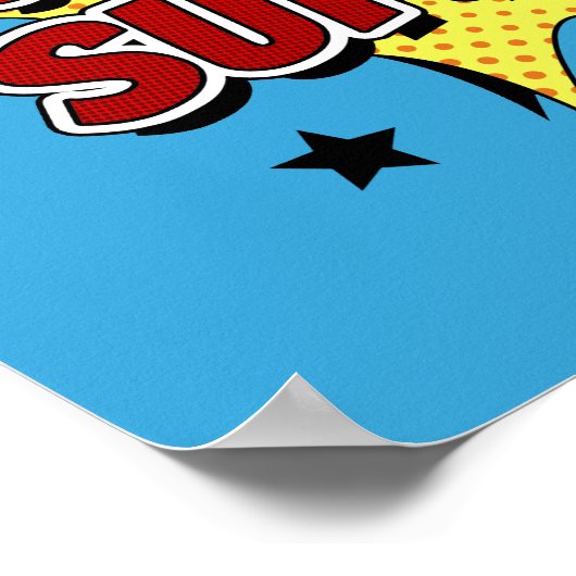 Jesus ist mein Superhelden und Christlicher Glaube Poster (Ecke)