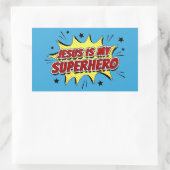 Jesus ist mein Superhelden und Christlicher Glaube Rechteckiger Aufkleber (Tasche)