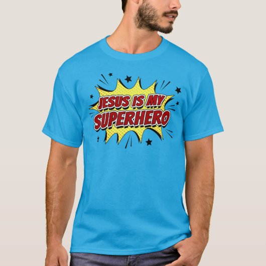 Jesus ist mein Superhelden und Christlicher Glaube T-Shirt (Vorderseite)
