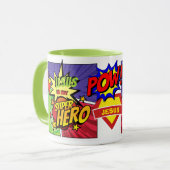JESUS ist mein SUPERHERO Personalisiert COMIC HERO Tasse (Vorderseite Links)