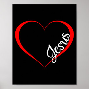 Jesus ist mein Valentinstag-Christ-Geschenk für Va Poster