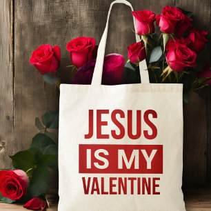 Jesus ist mein Valentinstag Christlich Tragetasche