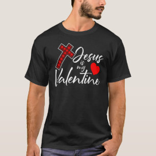 Jesus ist mein Valentinstag Coolen V Tag Karierten T-Shirt