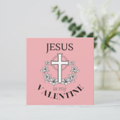 Jesus ist mein Valentinstag Einladung (Stehend Vorderseite)