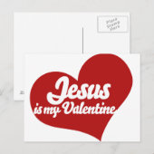 Jesus ist mein Valentinstag Feiertagspostkarte (Vorne/Hinten)