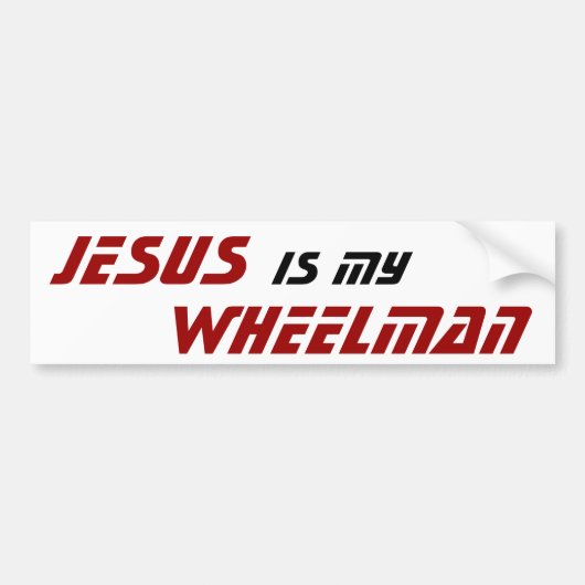 JESUS ist mein WHEELMAN Autoaufkleber (Vorne)
