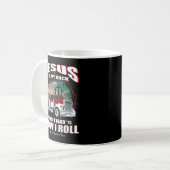 Jesus ist meine Felsen-Fernlastfahrer-Tasse Kaffeetasse (Vorderseite Links)