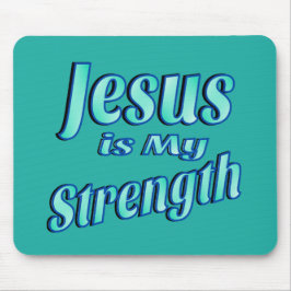 Jesus ist meine Kraft-Minze Mousepad