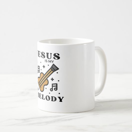 Jesus ist meine Melody-Tasse Kaffeetasse (VorderseiteRechts)