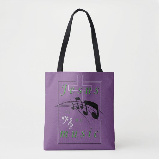 Jesus ist meine Musik Tasche (Vorderseite)