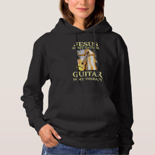 Jesus ist meine Retro-Gitarre ist meine Therapie R Hoodie