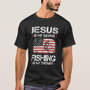 Jesus ist meine Retter-Fischerei ist meine Therapi T-Shirt
