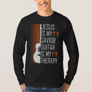 Jesus ist meine Retter-Gitarre ist meine Therapie  T-Shirt