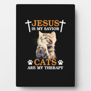 Jesus ist meine Retter Katze sind Meine Heilchrist Fotoplatte