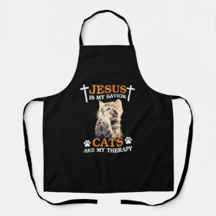 Jesus ist meine Retter Katze sind Meine Heilchrist Schürze