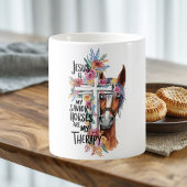 Jesus ist meine Retter Pferde sind meine Therapie Kaffeetasse