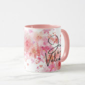 Jesus ist meine Valentinrosa Rosen religiös Tasse (VorderseiteRechts)