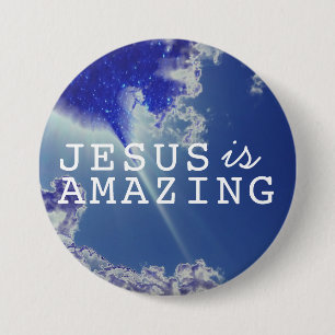 Jesus ist mit den Himmelsstars Phantastisch Button